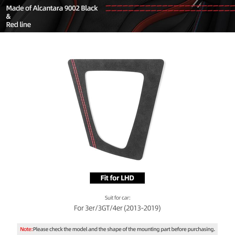 For BMW 3 4 Series F32 F30 F34 F33 F36 Made of Alcantara Gear Shifter Panel Trim Performance Stickers Car Interior Accessories