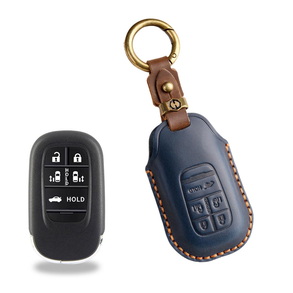 The New Retro Key Cover Is Suitable for The New Honda Accord Civic Handmade Leather Car Keychain.