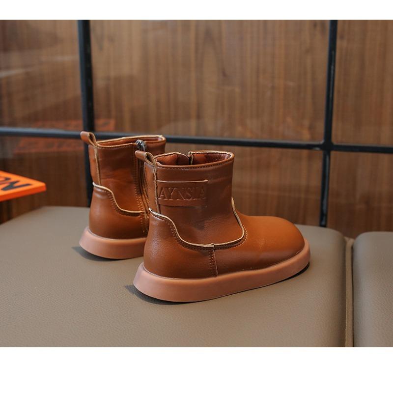 Children's Boots Winter New Velvet Women's Treasure Boots Cotton Boots Fashion Leather Boots Children's Boots Girls' Short Boots