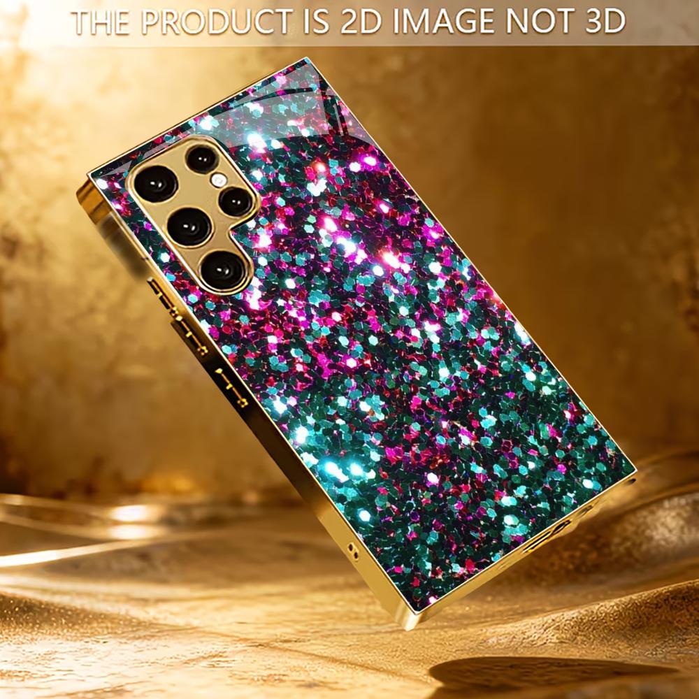 Cyber style Atmosphere High-end Electroplating Glass PhoneCase for Samsung Galaxy S26 S25 S24 S23 S22 S21 FE Ultra Plus