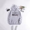 Autumn and Winter Threaded Sweater New Letter Fashion Printing Hooded Fleece Sweater Men's and Women's Tops