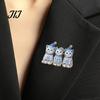 Cat Lover Accessory Christmas Three Brooch Pin, Men Women Rhinestone Kitten Decorative Pin Lapel Badge for Clothing Bags Scarves Sweaters Sweater