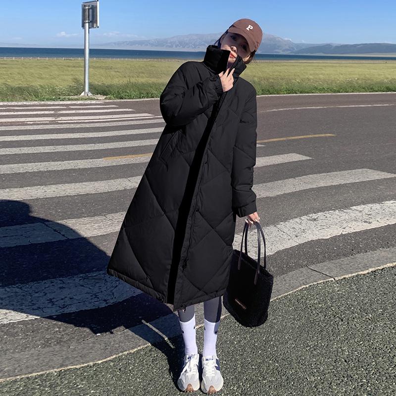 

Новое осенне-зимнее свободное пальто с хлопковой подкладкой и капюшоном, универсальное однотонное однотонное утолщенное теплое пальто с хлопковой подкладкой в ​​Корейском стиле M чёрный