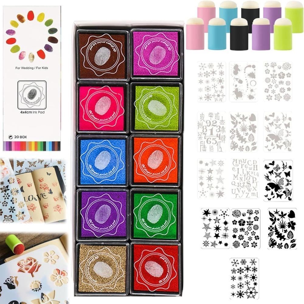 DIY Craft Drawing Tools DIY Sponge Finger Painting Kit Painting Sponge Finger Drawing Inkpad  Kids