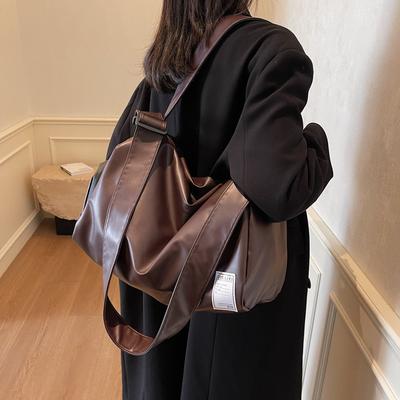 Women's Style Underarm Travel Bags for Traveling French Simple Luggage Bags Dry and Wet Separation PU Can Be Used To Pull Rod Fitness Bags