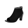 Women's high-heeled sandals spring and summer new sexy Roman style thick heel large size fish mouth cool boots