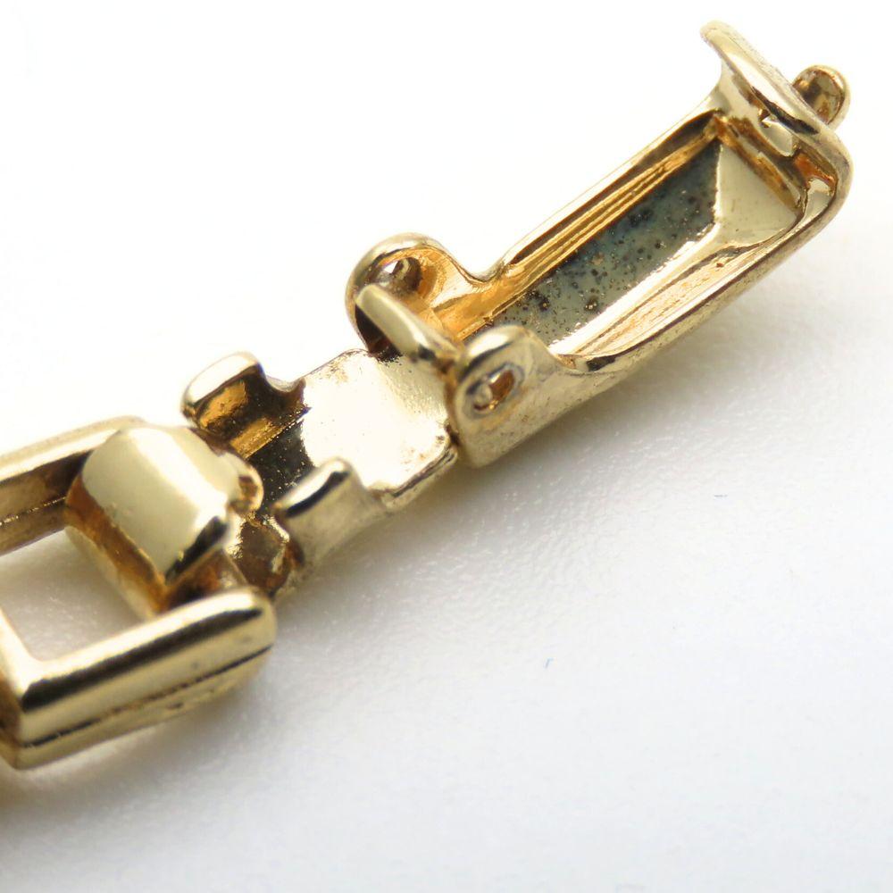 Used NINA RICCI Necklace NR Logo Metal Gold Plating