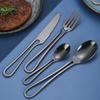 4Pcs/1Set Novelty Dinnerware Tableware Set 304 Stainless Steel Reusable Travel Cutlery Spoon Fork Knife Camping Utensils