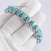 Natural Arizona Turquoise Bangle , Turquoise Bangle, Oval Gemstone Bangle, 925 Sterling Silver Multi Stone Bangle, Wedding Bangle