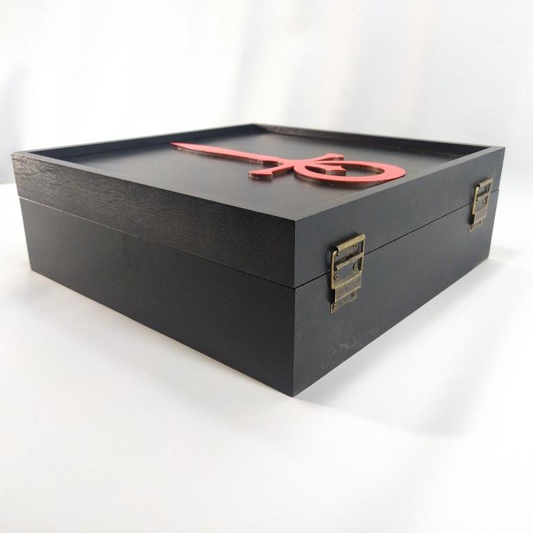 Ящик с крышкой для коллекционных карт Magic the Gathering, Pokemon, Yu-Gi-Oh 25х25х11 см Мастерская мистера Томаса Дерево Лак