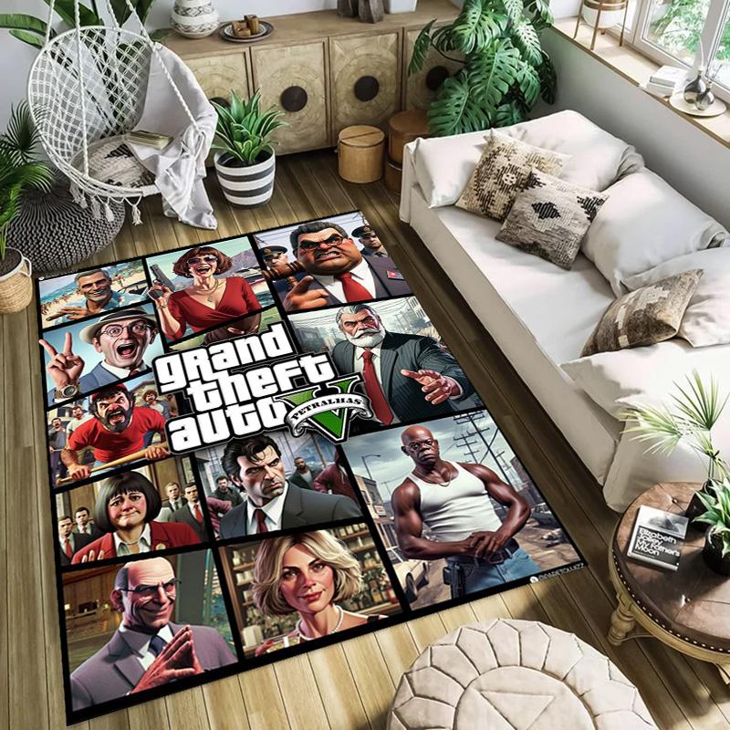 Vibes Vice City carpet printing Home Decor Art Protective pad Bathroom mat