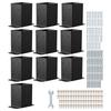 4x4 Post Base 10 Pcs, Inner Size 3.6x3.6 Inch / 91.44x91.44 Mm Post Brackets, Heavy Duty Carbon Steel Decking Posts, Wood Posts Brackets for Pavilion