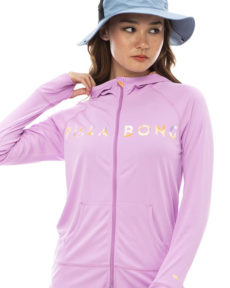 

Billabong Zip Up Rash Guard, Women s, Size BD013855 PGR0, Size L