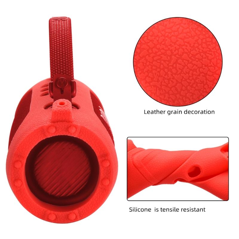 Portable Silicone Cover with Carrying Straps Protective Skin for Charge 6 Speakers, Water Resistant