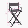 Foldable Aluminum Makeup Chair with Pillow, High Back, Outdoor Portable Hairdressing Chair