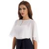Womens Chiffon Cape Shawl One Button Cover Up Sheer Wedding Party Dress Wrap for Bridal or Evening Events