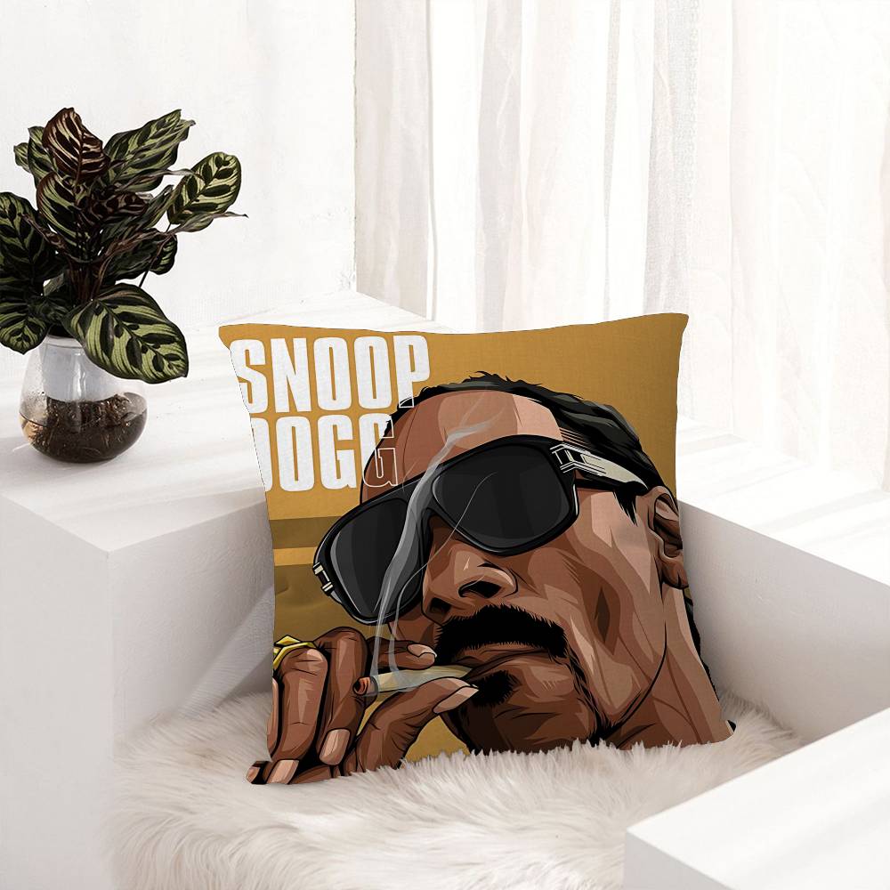 Famous Hip-Hop Rapper S-Snoop D-Dogg Pillow Anime Pillow Sofa Bed Head Pillow Cover Cushion Cover 45X45 Cm Fashion