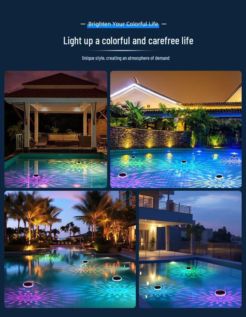 Smart Solar-Powered Floating Light: Colorful Gradient Atmosphere Lamp