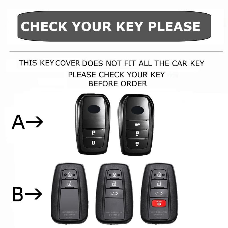 Leather Key Fob Cover For Toyota Camry Xv70 Avalon Rav4 Xa50 Highlander Corolla E210 Levin Vios Yaris Prado Key Case Shell