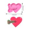DIY Love for Brother Combination Mold Mirror Silicone Mold Keychain Pendant Jewelry Crafting Mould for Valentine's Day G
