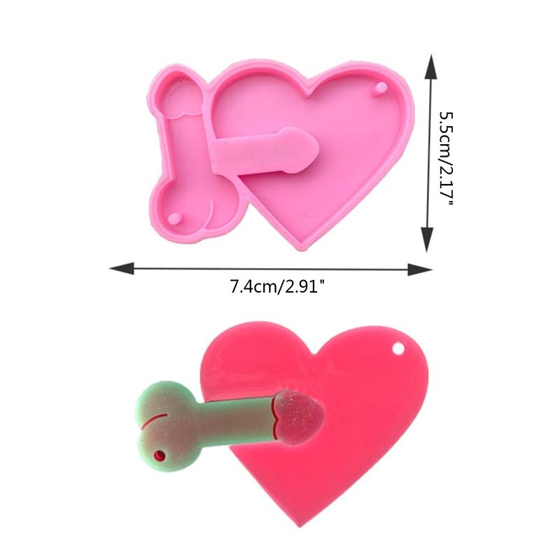DIY Love for Brother Combination Mold Mirror Silicone Mold Keychain Pendant Jewelry Crafting Mould for Valentine's Day G