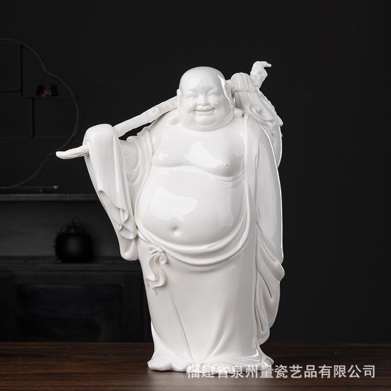 Chinese Classical White Porcelain Lady Figurine for Home Decor