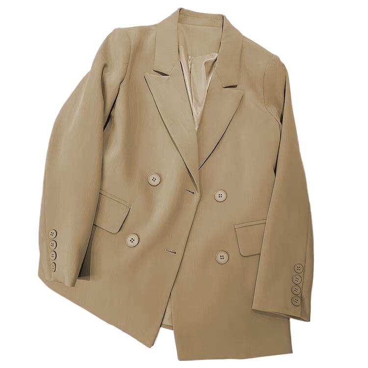 Casual Long Sleeve Blazer Suit Solid Color Jacket for Women Fashion Korean Business Formal Blazers Suits Green Black