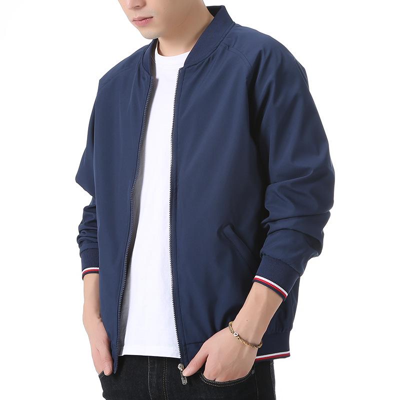 Men's Plus Size Raglan Sleeve Baseball Jacket - Stand Collar, Velvet Lined for Spring, Autumn, and Winter. Casual Business Style Outerwear.