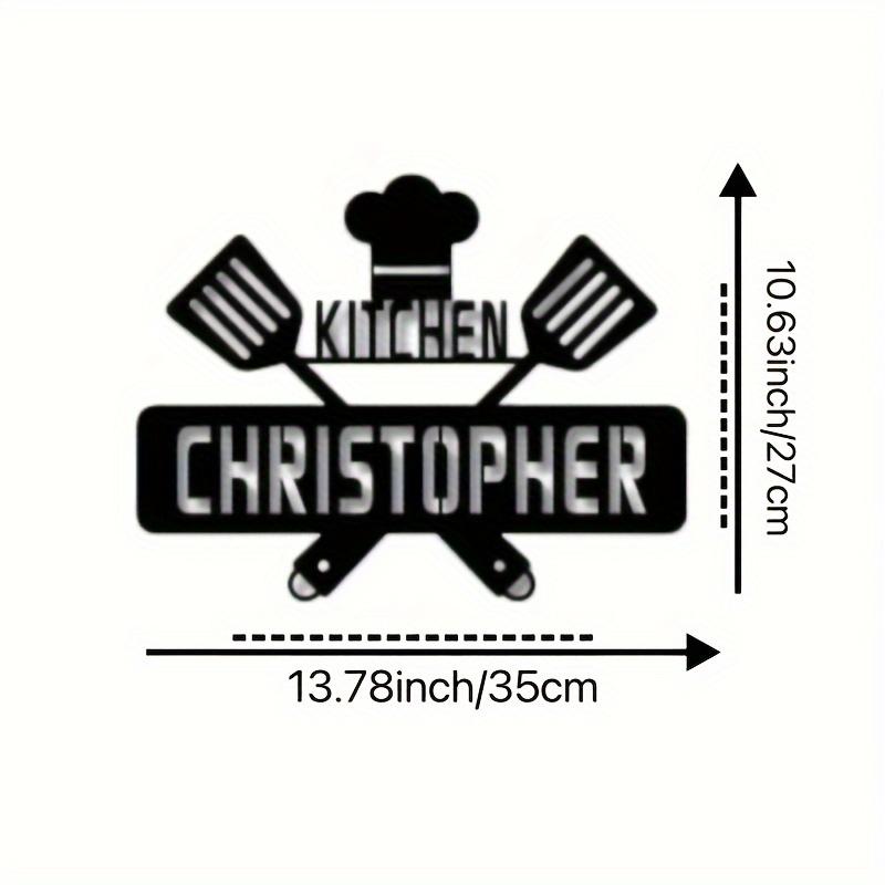 

Metal Wall Art Chef Hat Spatula Kitchen Decor Removable Cabinet Sticker Housewarming Gift