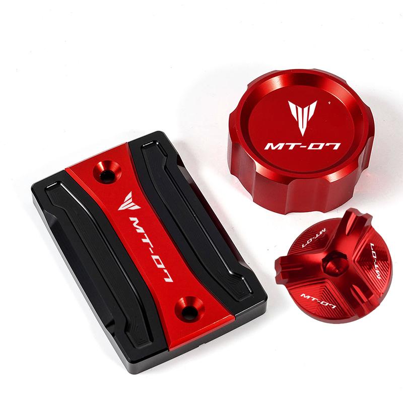 For Yamaha MT07 MT-07 MT 07 2014-2025 Motorcycle accessories brake Fluid Cylinder Master Reservoir oil filler Cap guard Cover