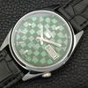 REFURBISHED AUTOMATIC SEIKO 5 MENS WATCH JAPAN MADE GREEN DIAL CUSTOM a440125-2 QV90-a440125