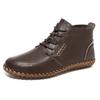 Men's Casual Handmade Leather Shoes 2026 Comfortable Lace-up Shoes with Wear-resistant Sole Multi-Color for Daily Wear Walking