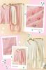 Marshmallow Double Comfortable Loungewear Salmon Women's Spring/Summer Pajamas, 100% Cotton, Gauze, V-Neck, Moisture-Wicking, Quick-Drying, Sleepwear,
