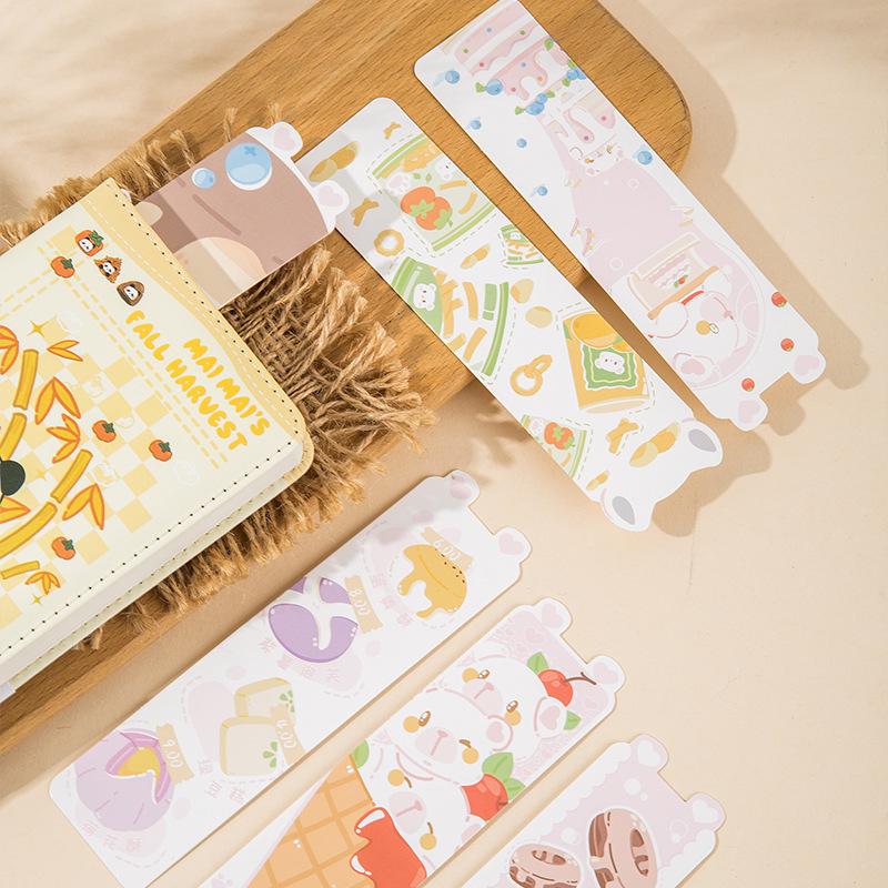 Mu Ran Cute Artist Animal Bookmarks - Message Cards & Irregular Shape Page Markers