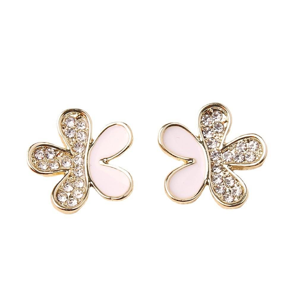 Female Jewelry Gift Summer 2021 Floral Earrings With Rhinestone Accents