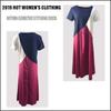 European and American Geometric Patchwork Color Block Irregular Short Sleeve Casual Dress