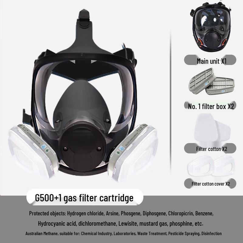 DAXTE Full Face Respirator with Filter Kit