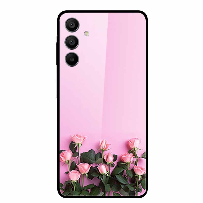 For Samsung Galaxy A16 Case Hard Tempered Glass Cover Colourful Back Shield Bumper for Samsung A 16 5G SM-A166B Protector Funda