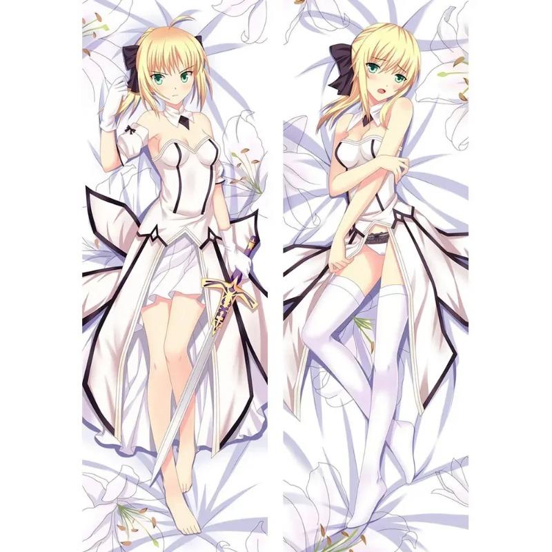 Japan Anime Fate/stay Night Saber Body Hugging Cover Double Sided Pillow Case Throw Cushion Dakimakura Waifu Pillowcase