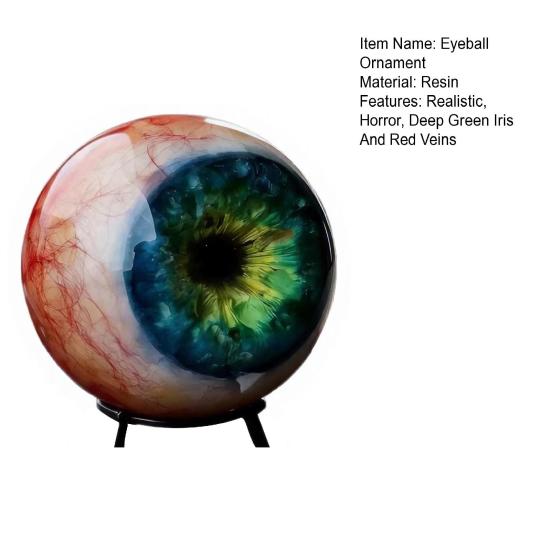 Realistisch Gotisch Oogbol Ornament Levensgetrouw Horror 3D Oog Beeldje Eng Donkere Fantasie Stijl Bureau Decoratie voor Halloween Huisdecoratie