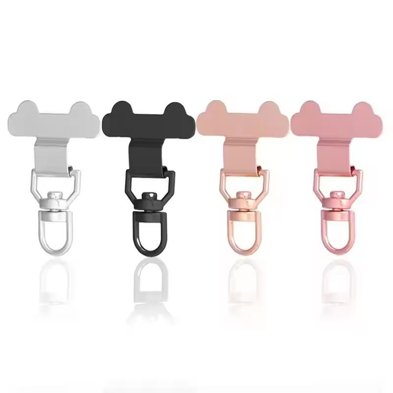 360° Rotatable Phone Lanyard Clip Patch Ultra-thin Stainless Steel Phone Case Hanging Rope Card Anti-lost Strap Fixed Gasket