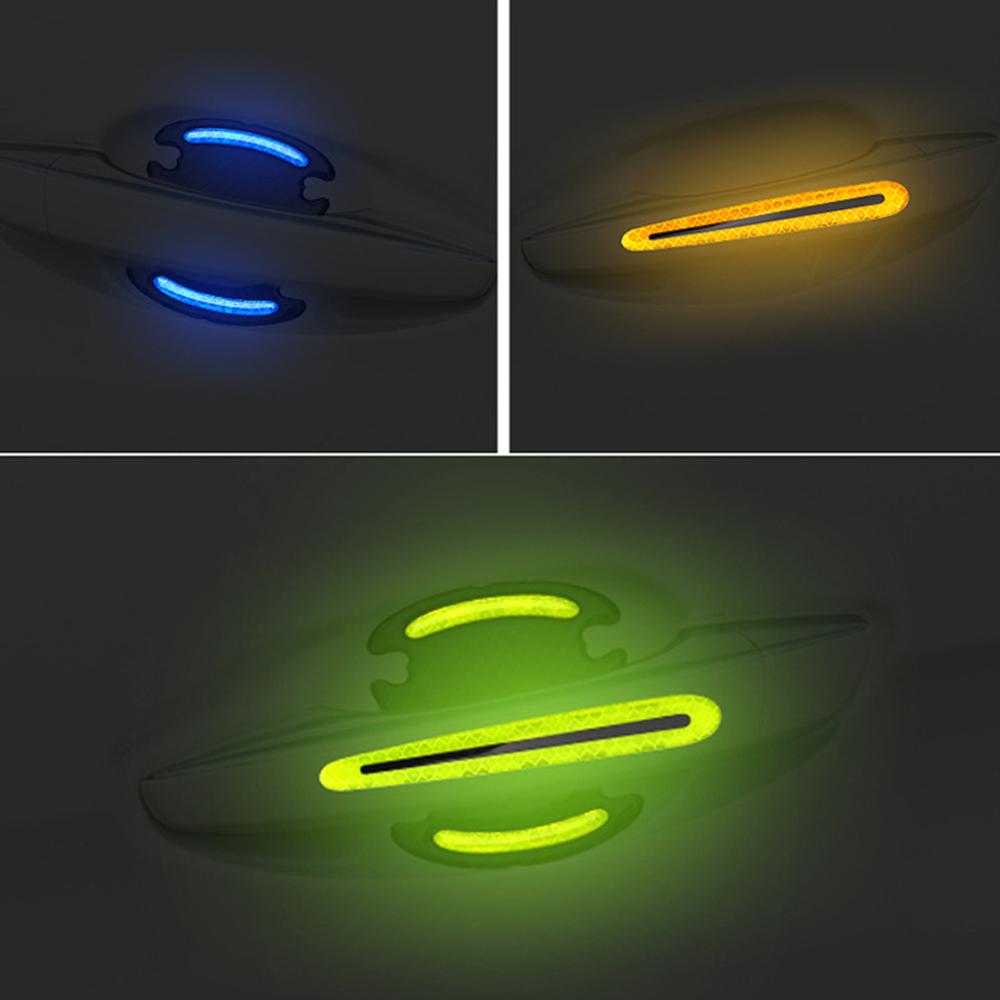 Universal-Carbon Faser Auto Tür Griff Farbe Scratch Protector Aufkleber Abdeckung Schutz Schutz Film Auto Sicherheit Reflektierende