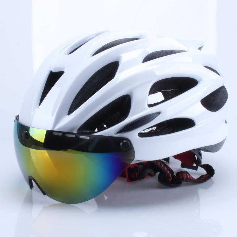Bicycle Helmet Windshield Integrated Mountain Road Cycling Hat Men's and Women's Safety Helmet Equipped with Ultra Light Equipment