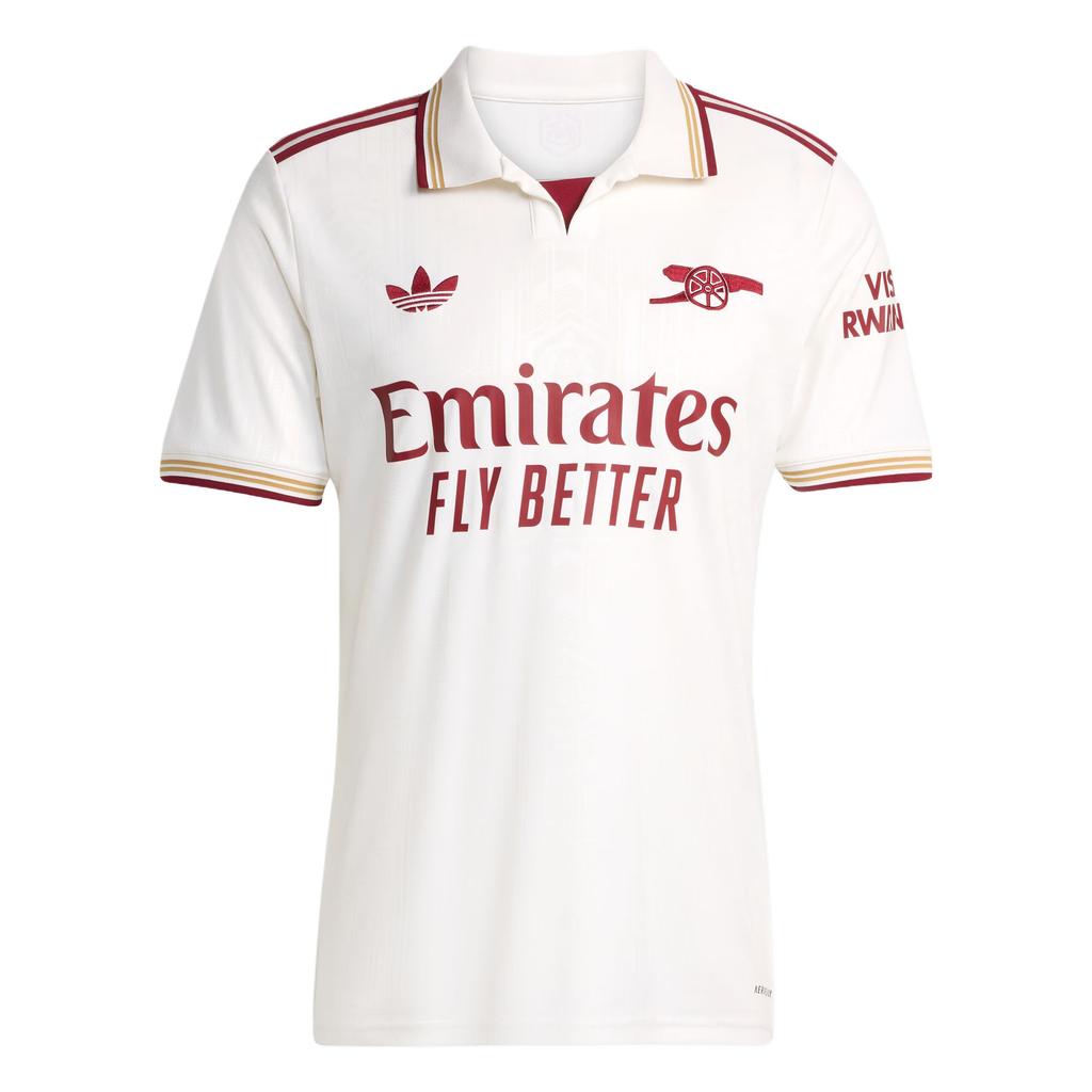 Adidas Originals Arsenal Third 25/26 Season Fan Version Striped Slim Fit Quick-Dry Short Sleeve Football Shirt Men Tops JI9556