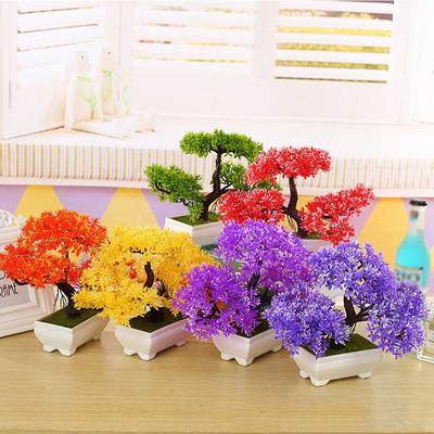 Topf-Kiefer aus Kunststoff mit Topf, Tischdekoration für Zuhause