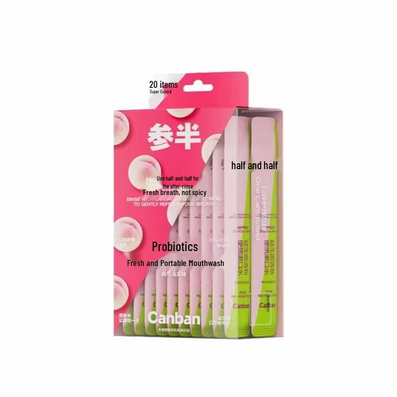 Canban Peach Oolong Probiotic Mouthwash (20 Sachets)