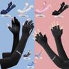 Two-finger sunscreen ice sleeves gloves for women extended five-finger summer ice silk sleeves bare finger arm covers fishing and driving men