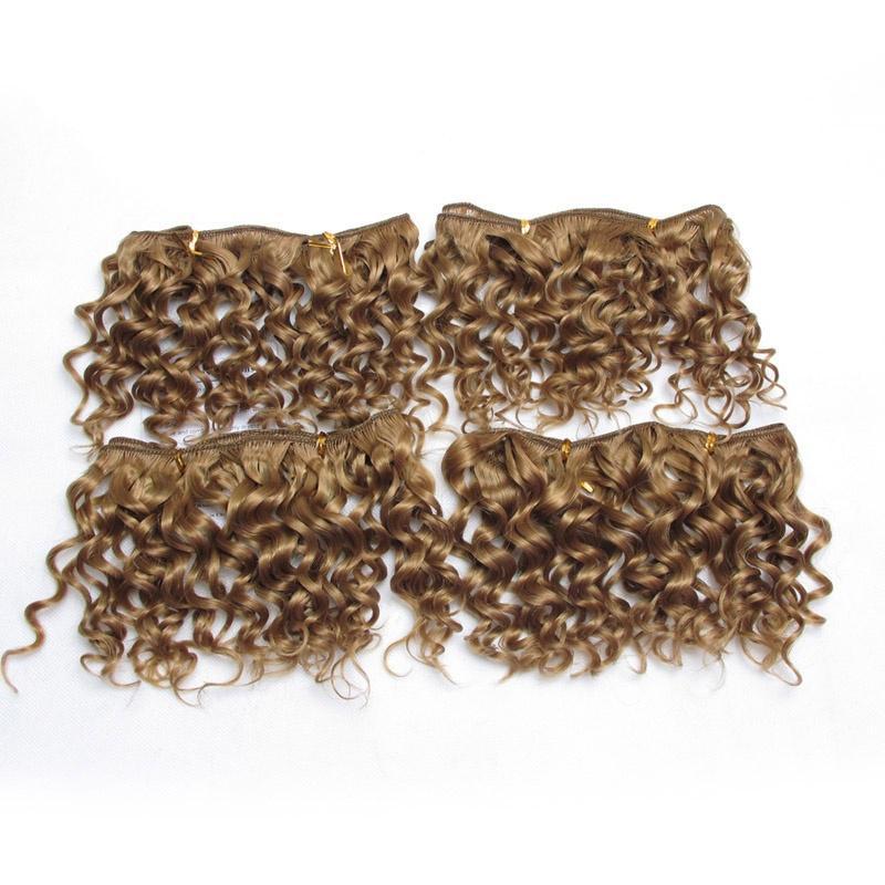 Tissage Naturel Synthetisches Webhaar 6 Zoll Ombré Lockiges Haar 6 Farben 4 Stück 1 Los