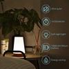 Study Table Accessories RGB Color Wood Grain Bedside Night Light Touch Sensor Patting Lamp Remote Control Soft Atmosphere Light