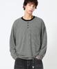 TRILLION Thin Stripe Pocket Henley Neck Long Sleeve_4Color
